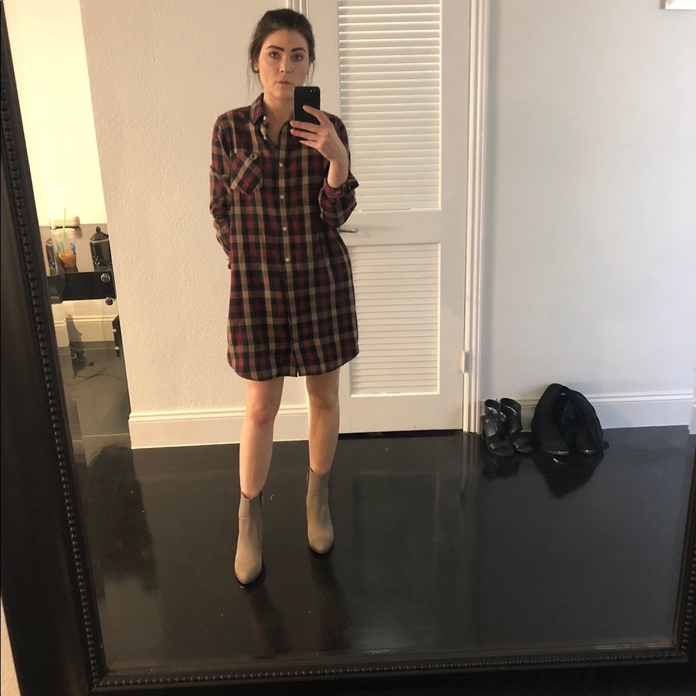 Fred perry flannel dress with pockets